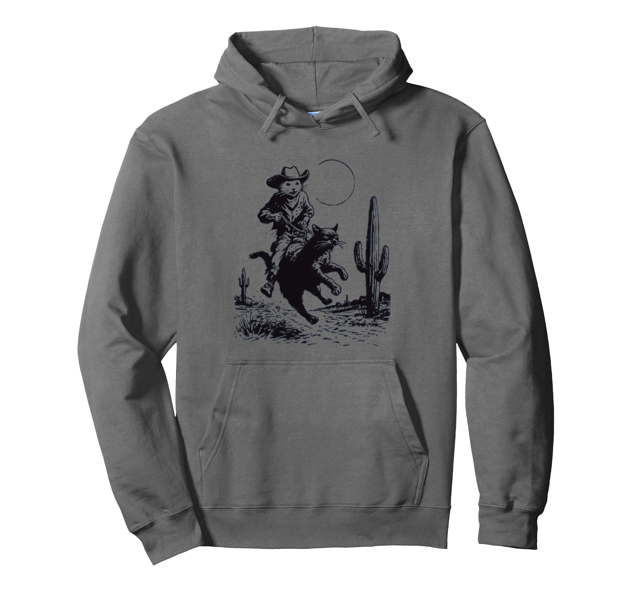 Cowboy Mouse Riding Cat Western Rodeo Hoodie - Streetwear Style Men Women - T-Shirt, Sweatshirt, Hoodie