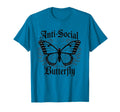 Antisocial Butterfly Gothic T-Shirt - Fun Novelty Design Men Women - T-Shirt, Sweatshirt, Hoodie