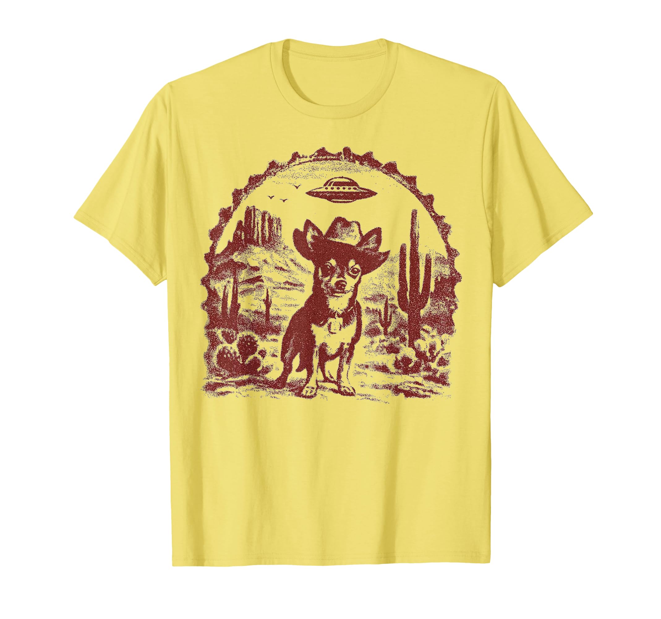Funny Ufo Alien Cowboy Chihuahua T-Shirt - Fun Novelty Design Men Women - T-Shirt, Sweatshirt, Hoodie