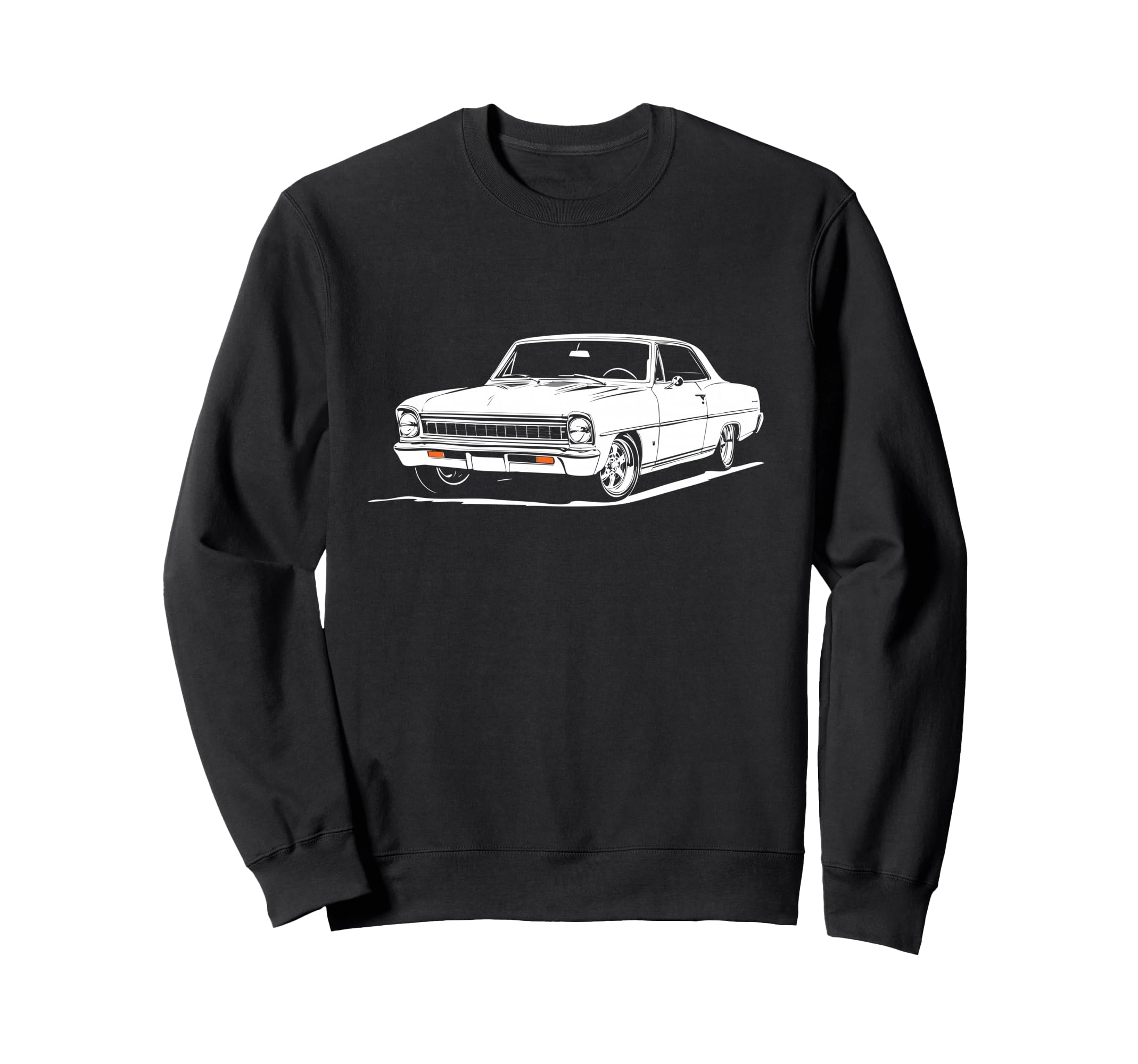 1966 1967 Nova Muscle Car Silhouette Sweatshirt - Custom Art Print Unisex - T-Shirt, Sweatshirt, Hoodie