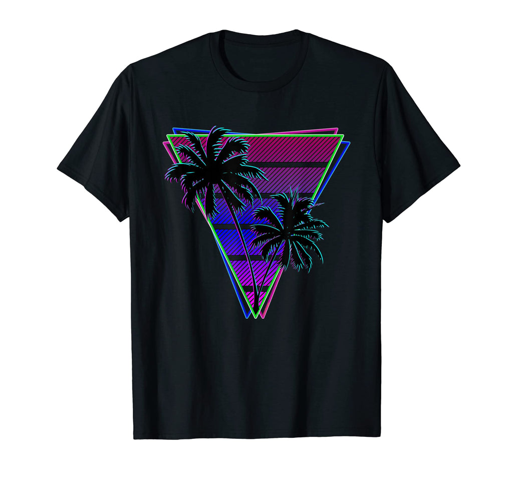 Midnight Sunset Synthwave Inspired Palm T-Shirt - Unique Graphic Unisex - T-Shirt, Sweatshirt, Hoodie