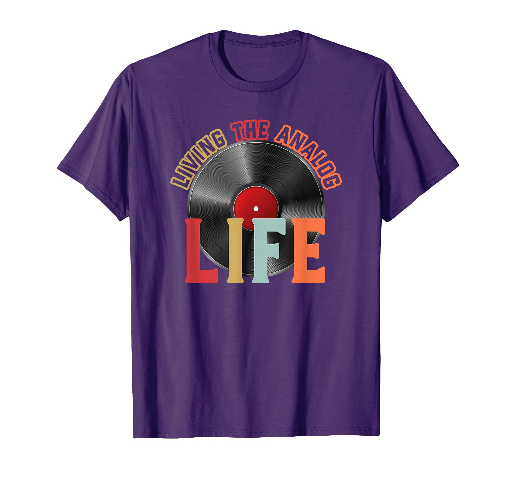 Living Analog Life Vinyl Record Player T-Shirt - Trendy Graphic Unisex - T-Shirt, Sweatshirt, Hoodie