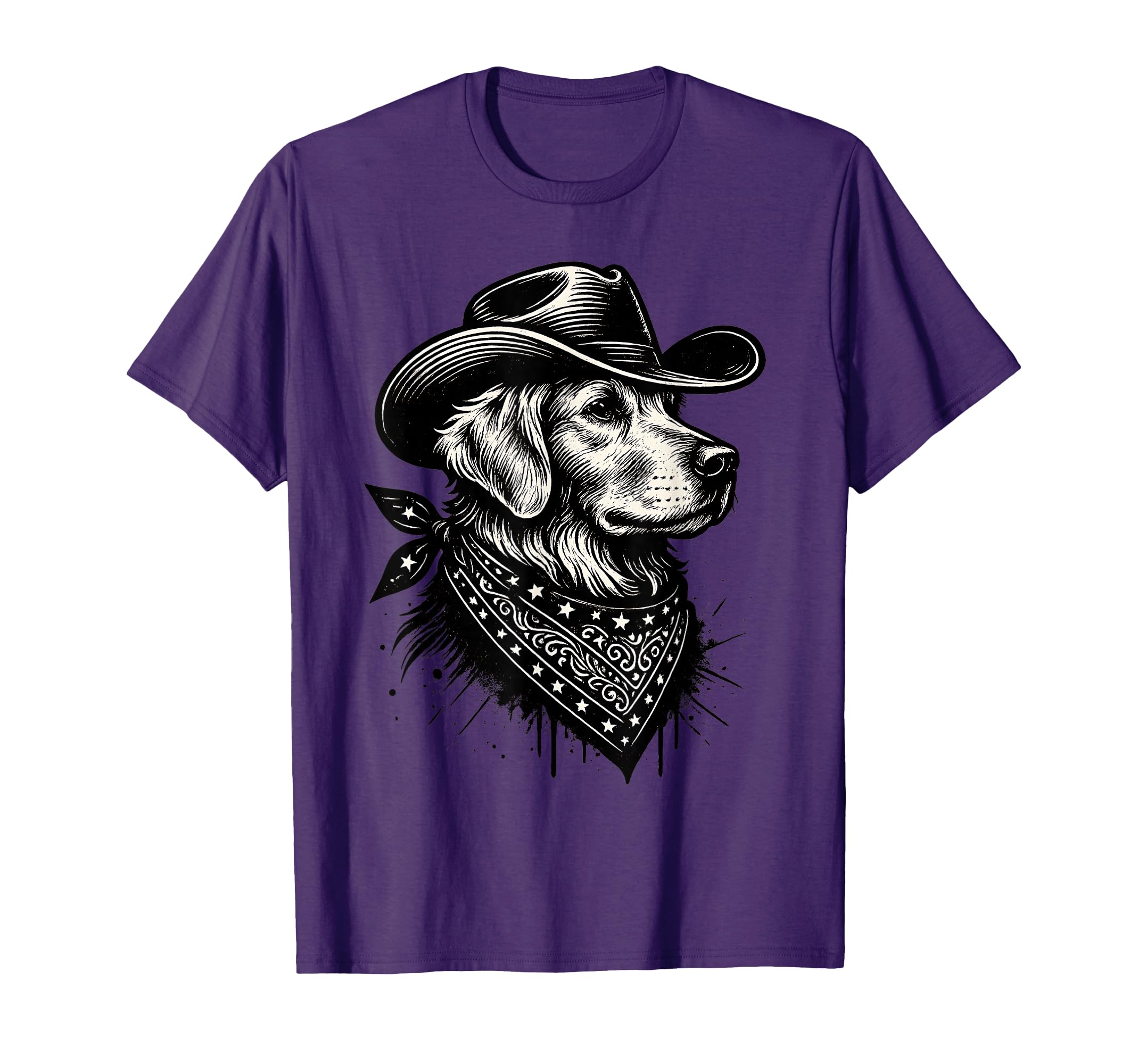 Funny Golden Retriever Cowboy Western T-Shirt - Streetwear Style Men Women - T-Shirt, Sweatshirt, Hoodie