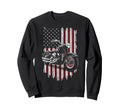 Patriotic Motorcycle Usa Flag Biker Sweatshirt - Unique Graphic Men Women - T-Shirt, Sweatshirt, Hoodie