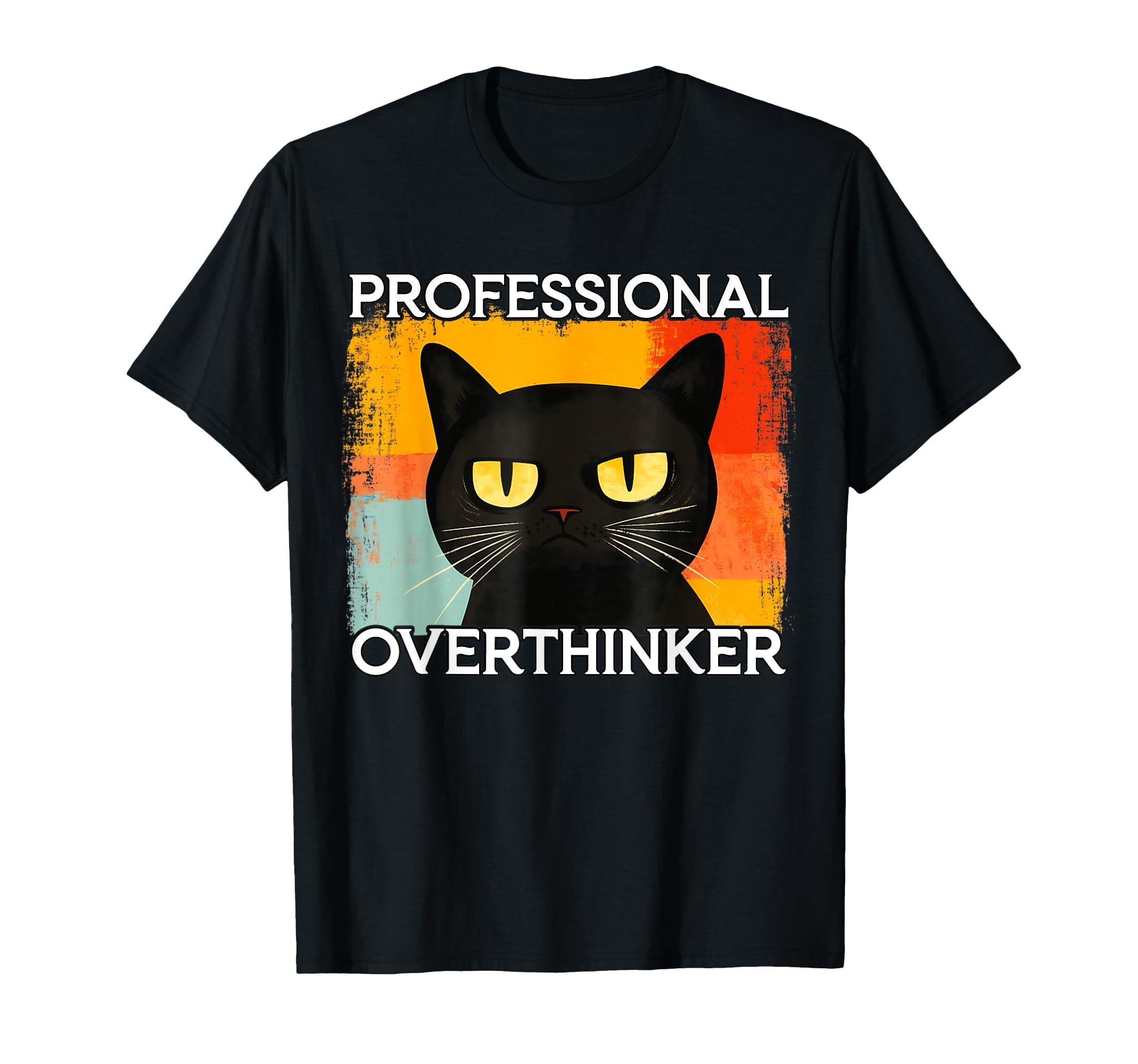Funny Silly Cat Professional T-Shirt - Minimalist Print for Adults - T-Shirt, Sweatshirt, Hoodie