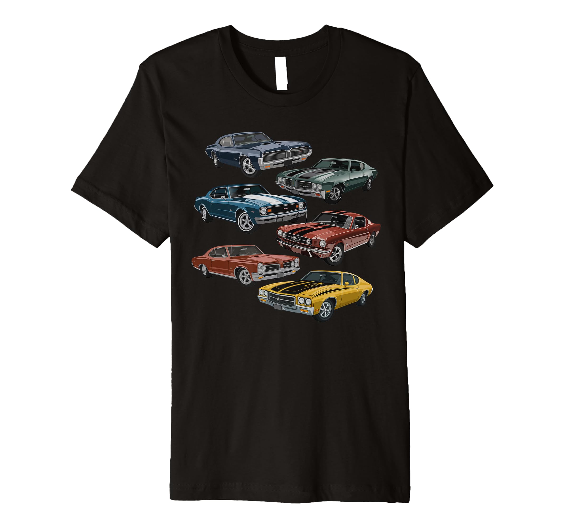 Muscle Cars Collection Car Enthusiasts T-Shirt - Fun Novelty Design Unisex - T-Shirt, Sweatshirt, Hoodie