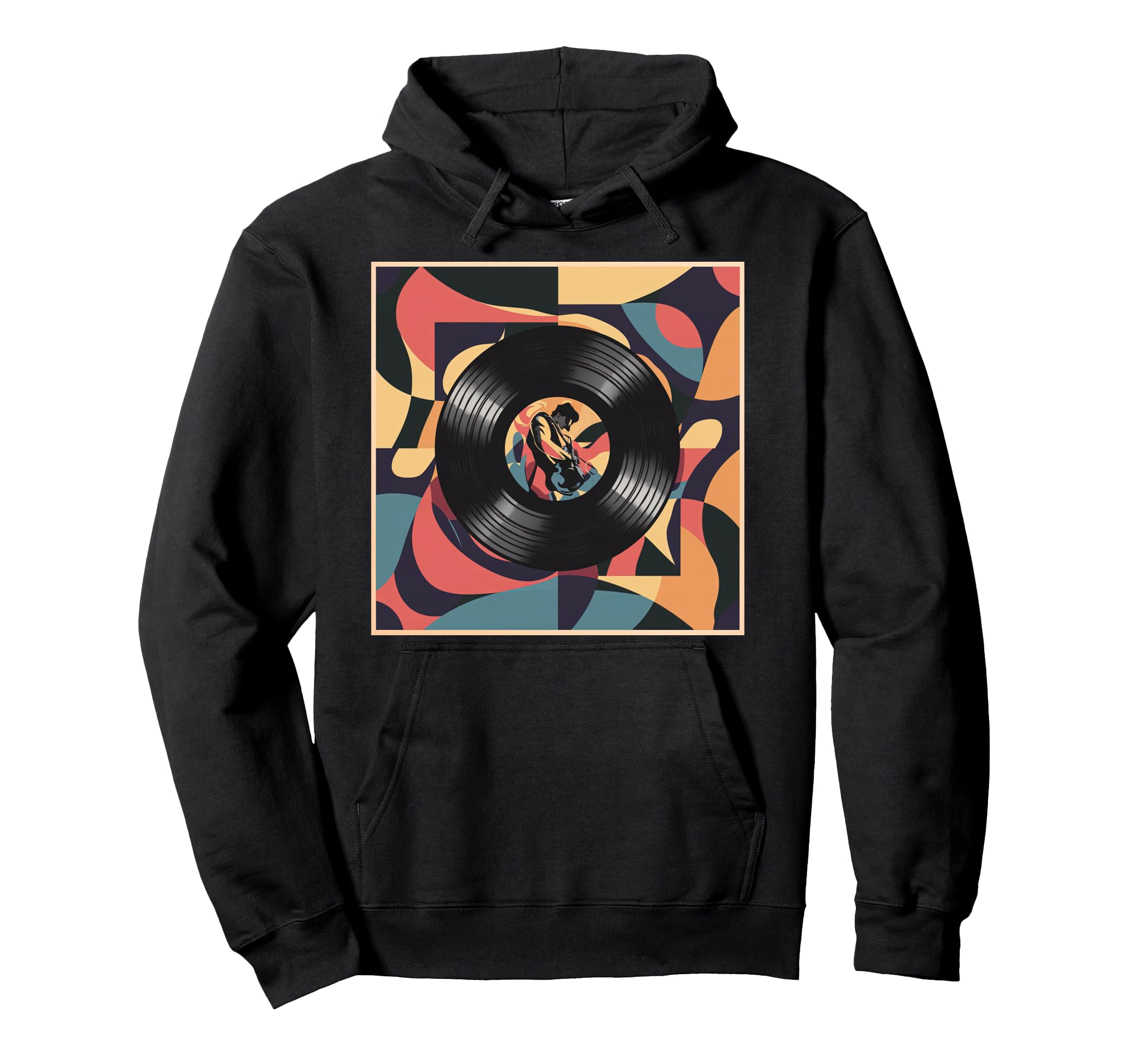 Artistic Rendition Iconic Vinyl Cover Hoodie - Unique Graphic Men Women - T-Shirt, Sweatshirt, Hoodie