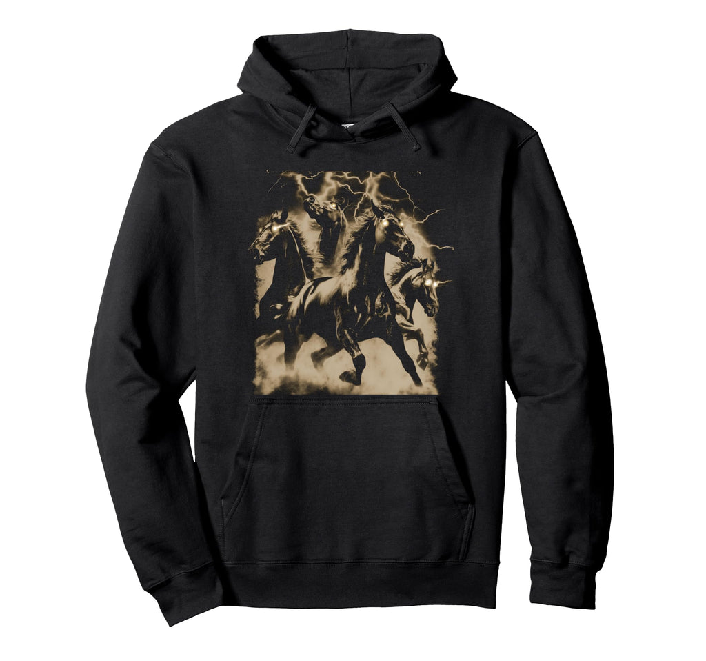 Horse Lightning 80S 90S Western Grunge Hoodie - Minimalist Print Unisex - T-Shirt, Sweatshirt, Hoodie
