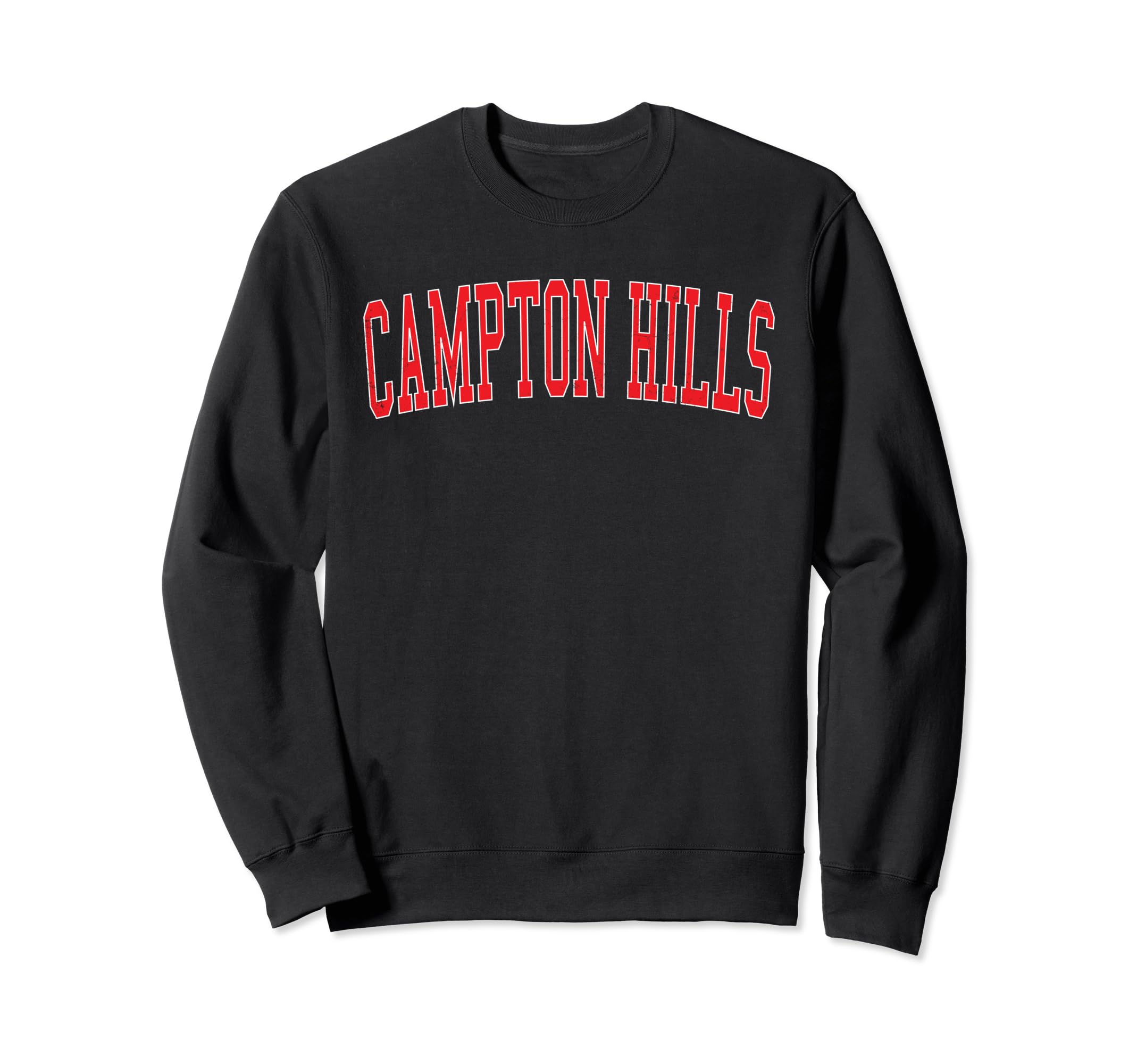 Campton Hills Il Distressed Red Sweatshirt - Custom Art Print Unisex - T-Shirt, Sweatshirt, Hoodie