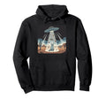 Wild Ufo Cowboy Cat 90S Western West Hoodie - Aesthetic Graphic Men Women - T-Shirt, Sweatshirt, Hoodie