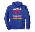Service Dog Human Emotional Support Crew Hoodie - Unique Graphic Unisex - T-Shirt, Sweatshirt, Hoodie