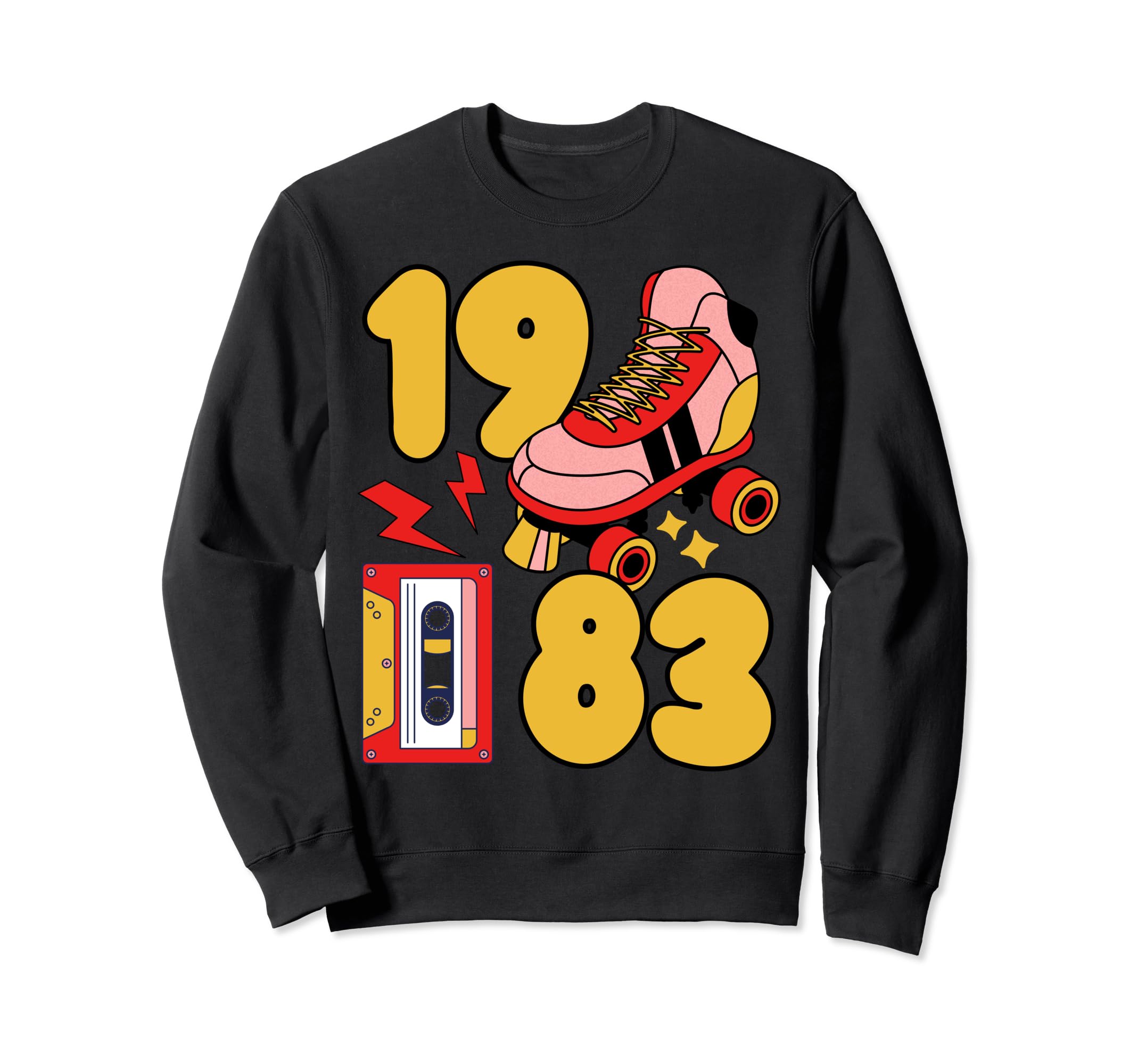 1983 Summer Vibes Roller Skating Sweatshirt - Custom Art Print for Adults - T-Shirt, Sweatshirt, Hoodie