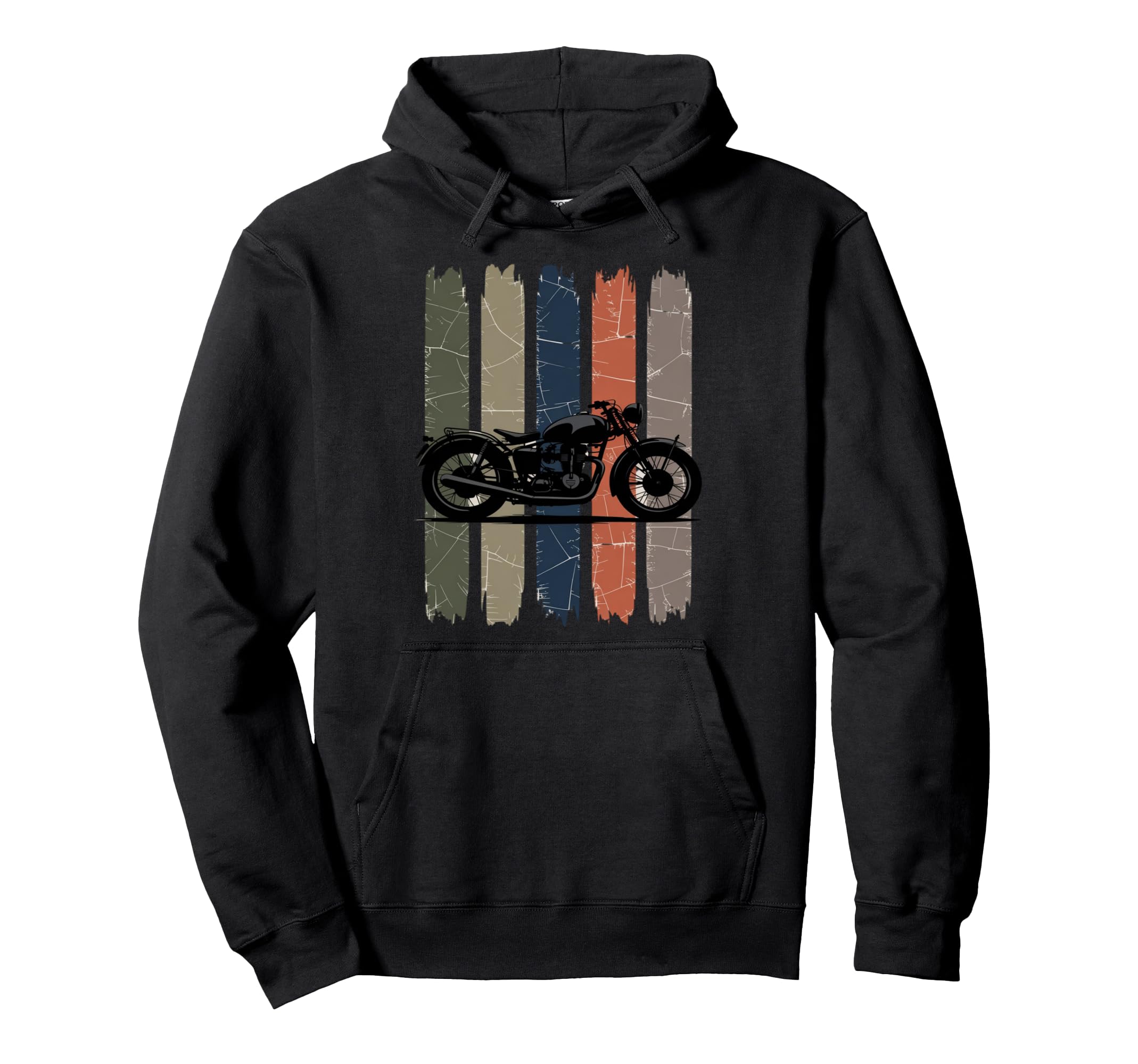 Ride Into Past Motorcycles Hoodie - Aesthetic Graphic for Adults - T-Shirt, Sweatshirt, Hoodie