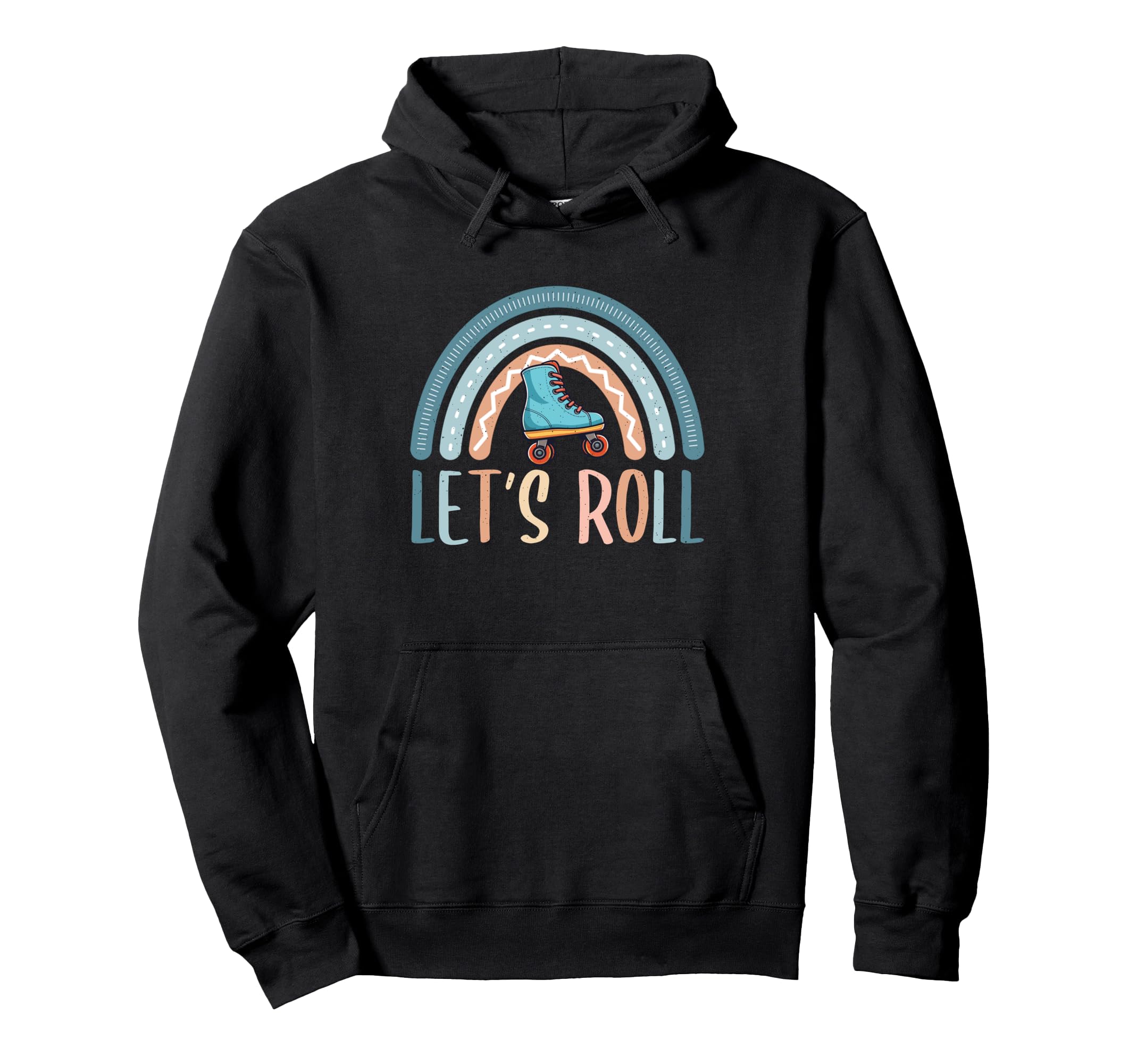 Roller Skating Rainbow Roller Skates Hoodie - Aesthetic Graphic Unisex - T-Shirt, Sweatshirt, Hoodie