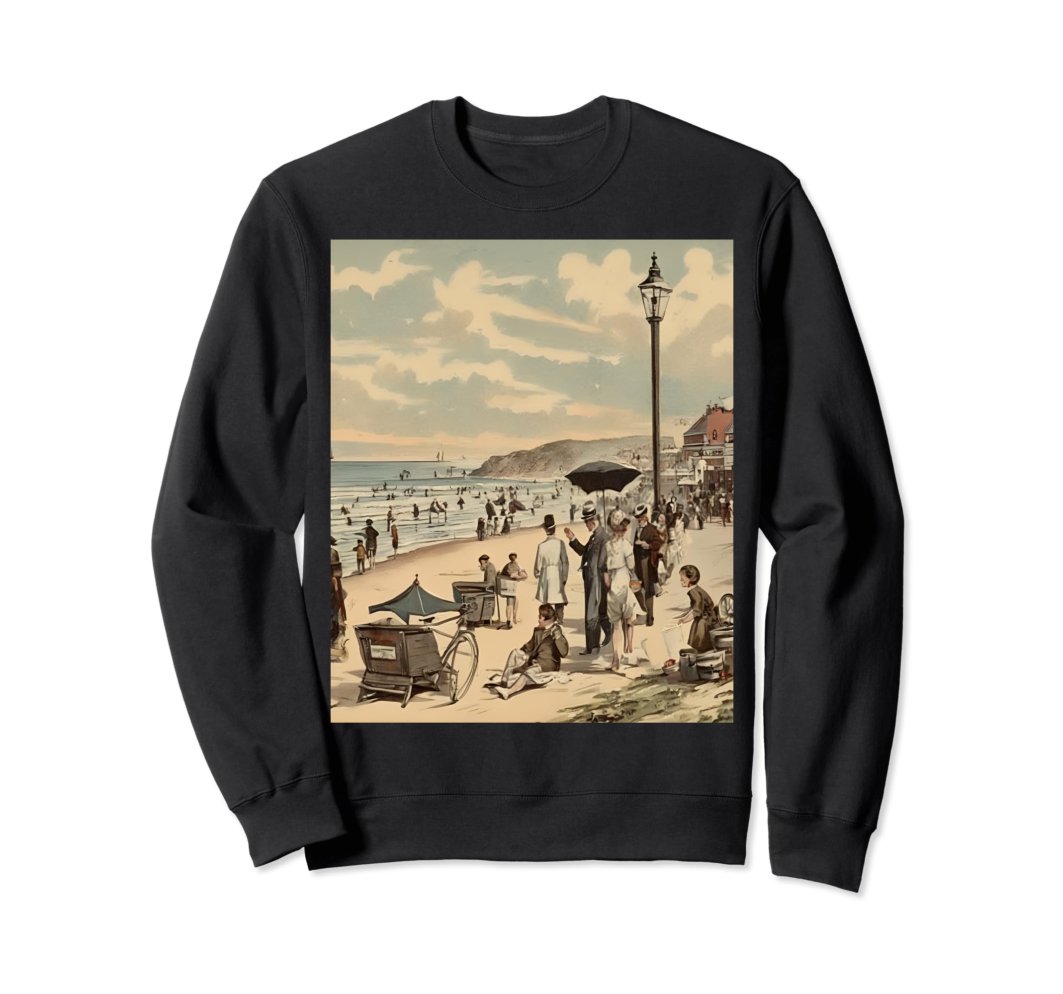 Seaside Postcards Iconic Beach Sweatshirt - Minimalist Print Men Women - T-Shirt, Sweatshirt, Hoodie