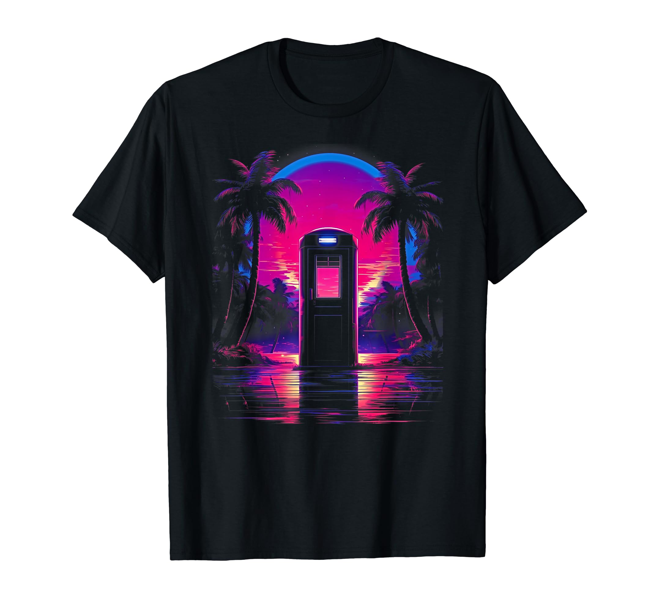 Vaporwave Phone Booth 80S Synthwave 1 T-Shirt - Fun Novelty Design Unisex - T-Shirt, Sweatshirt, Hoodie