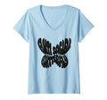 Womens Anti Social Butterfly V Neck T-Shirt - Minimalist Print Men Women - T-Shirt, Sweatshirt, Hoodie