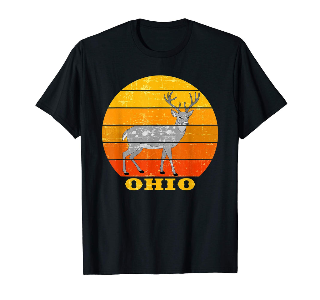 Sunset Ohio Deer Hunting Season Gift T-Shirt - Aesthetic Graphic for Adults - T-Shirt, Sweatshirt, Hoodie