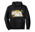 Greetings From Nebraska Map Hoodie - Graphic Print Unisex - T-Shirt, Sweatshirt, Hoodie