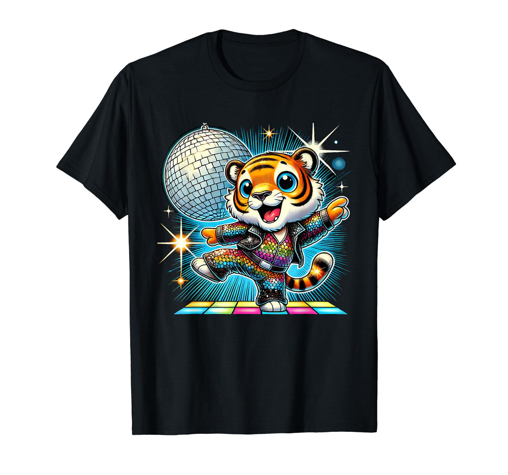 Aesthetic Tiger Disco T-Shirt - Novelty Apparel for Adults - T-Shirt, Sweatshirt, Hoodie