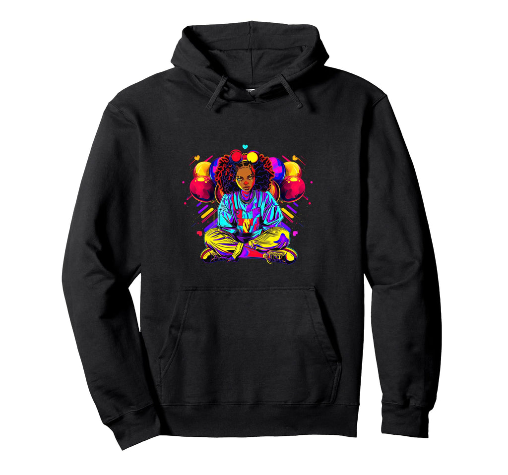 Streetwear Synthwave 80S 90S Black Pride Hoodie - Graphic Print Men Women - T-Shirt, Sweatshirt, Hoodie