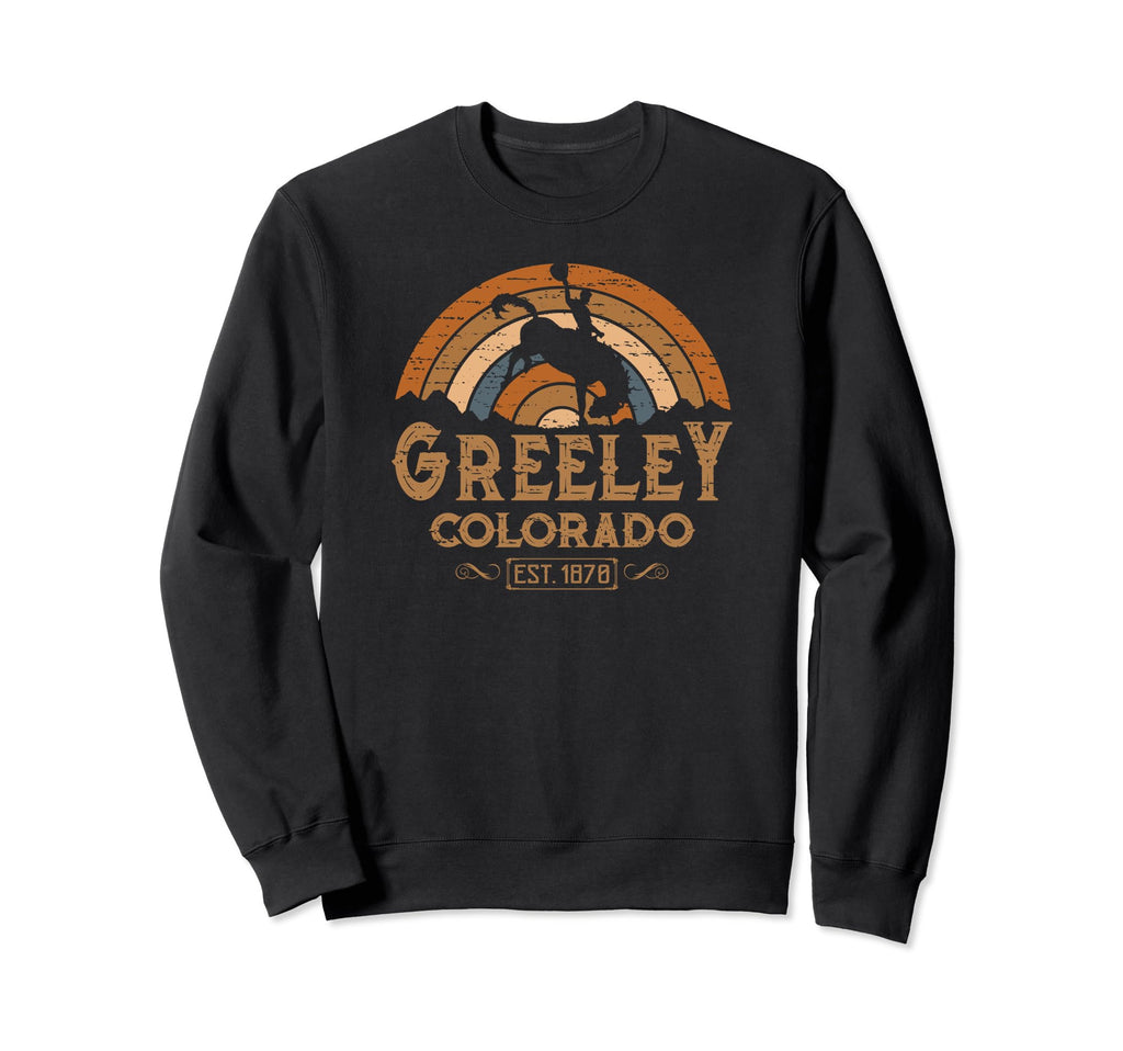 Greeley Colorado Co Rodeo Cowboy Sweatshirt - Graphic Print for Adults - T-Shirt, Sweatshirt, Hoodie