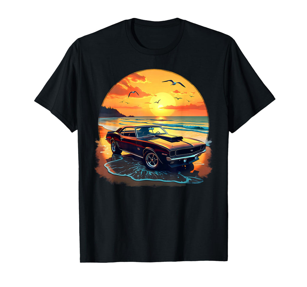 Muscle Car American Car Beach T-Shirt - Streetwear Style for Adults - T-Shirt, Sweatshirt, Hoodie