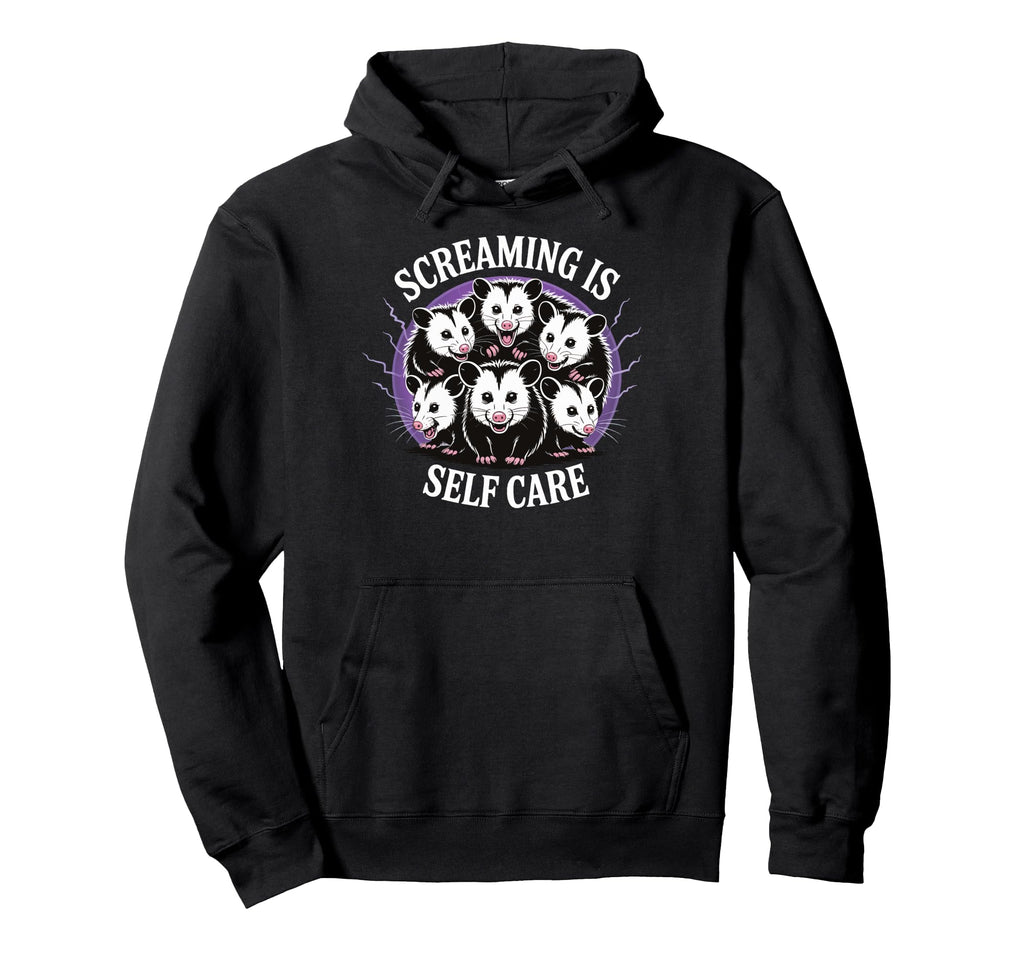 Opossum Therapeutic Screaming Stress T-Shirt - Graphic Print for Adults - T-Shirt, Sweatshirt, Hoodie