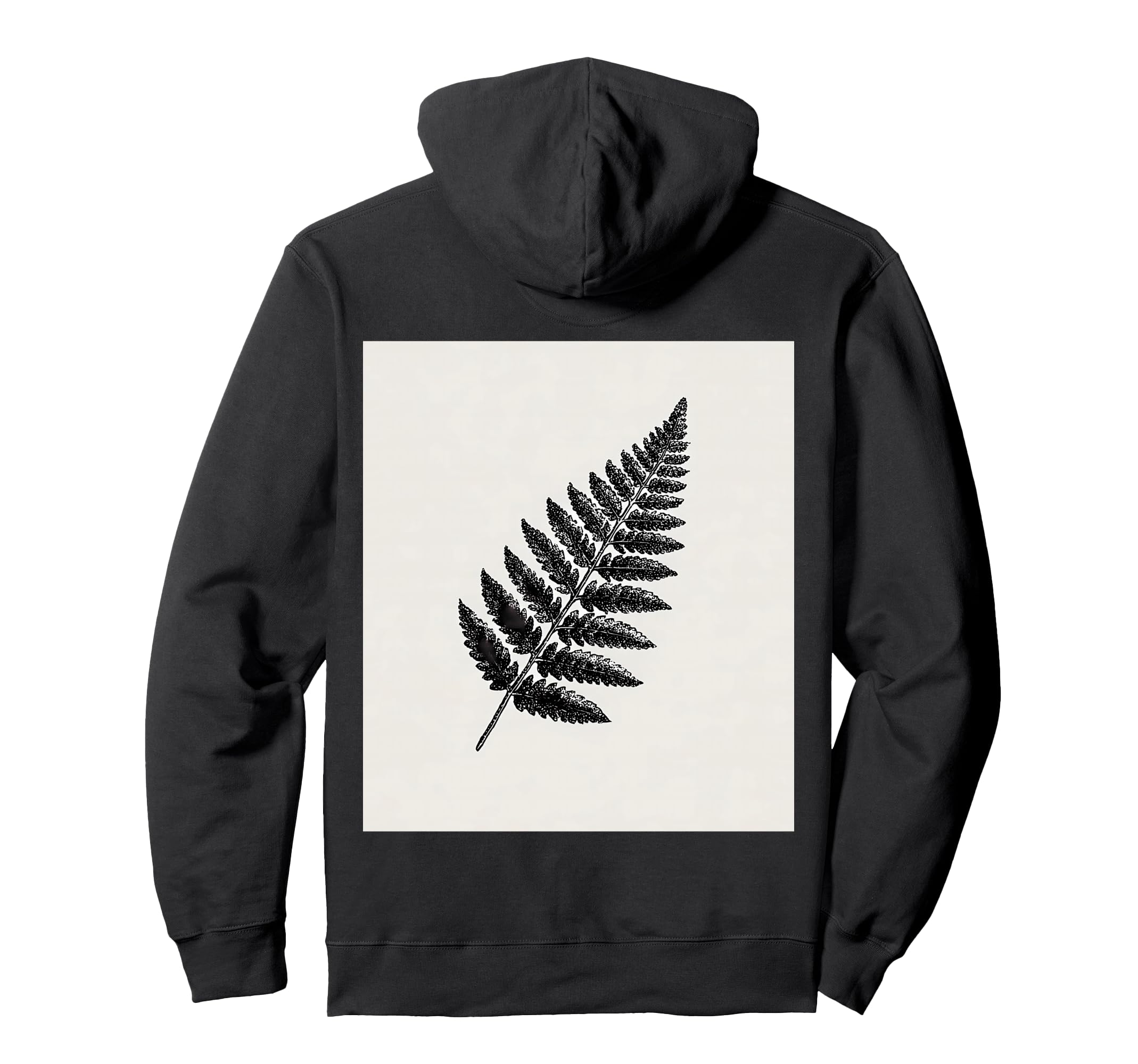 Archaic Earth Botanical Fern Leaf Hoodie - Custom Art Print for Adults - T-Shirt, Sweatshirt, Hoodie