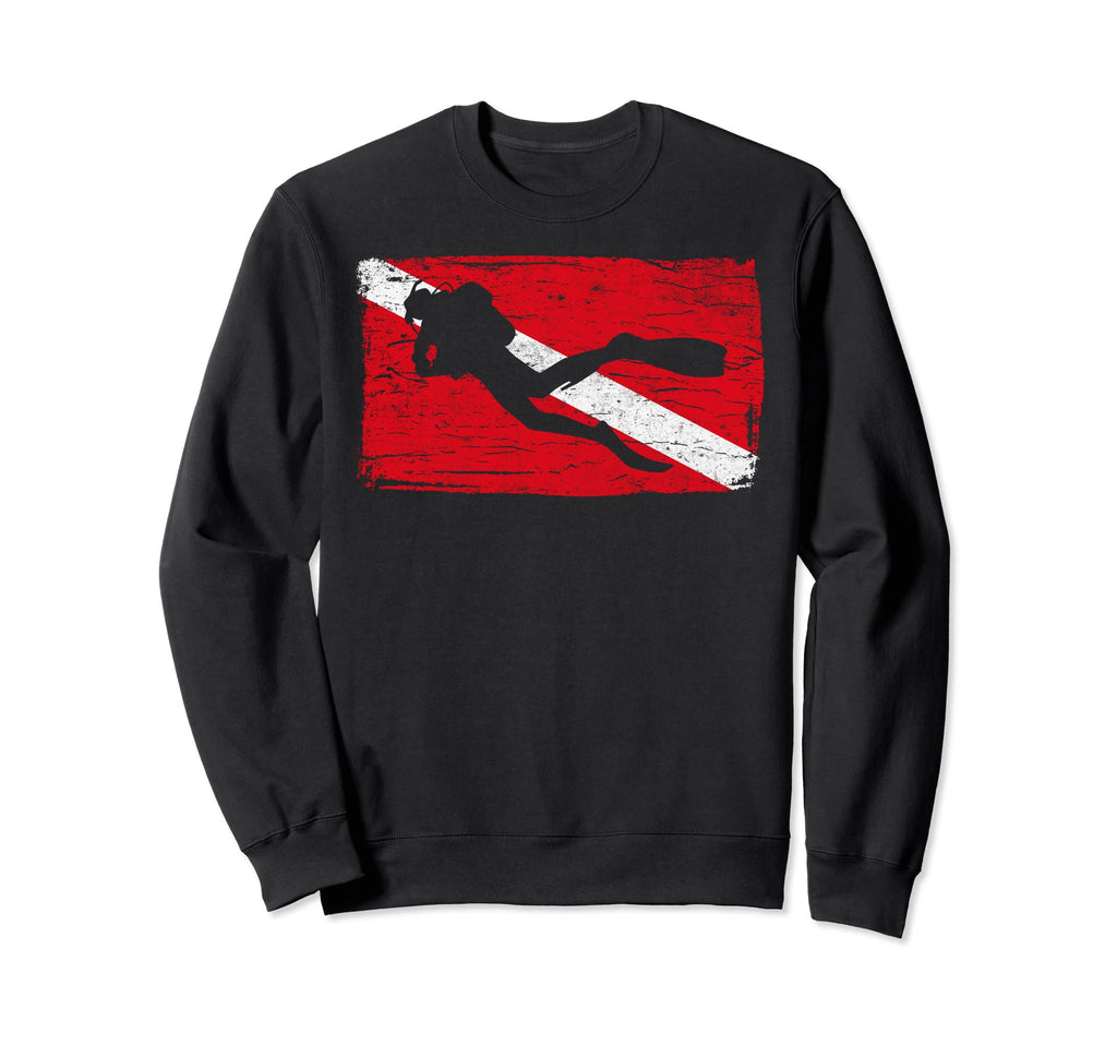 Scuba Diving Novelty Distressed Scuba Sweatshirt - Custom Art Print Unisex - T-Shirt, Sweatshirt, Hoodie