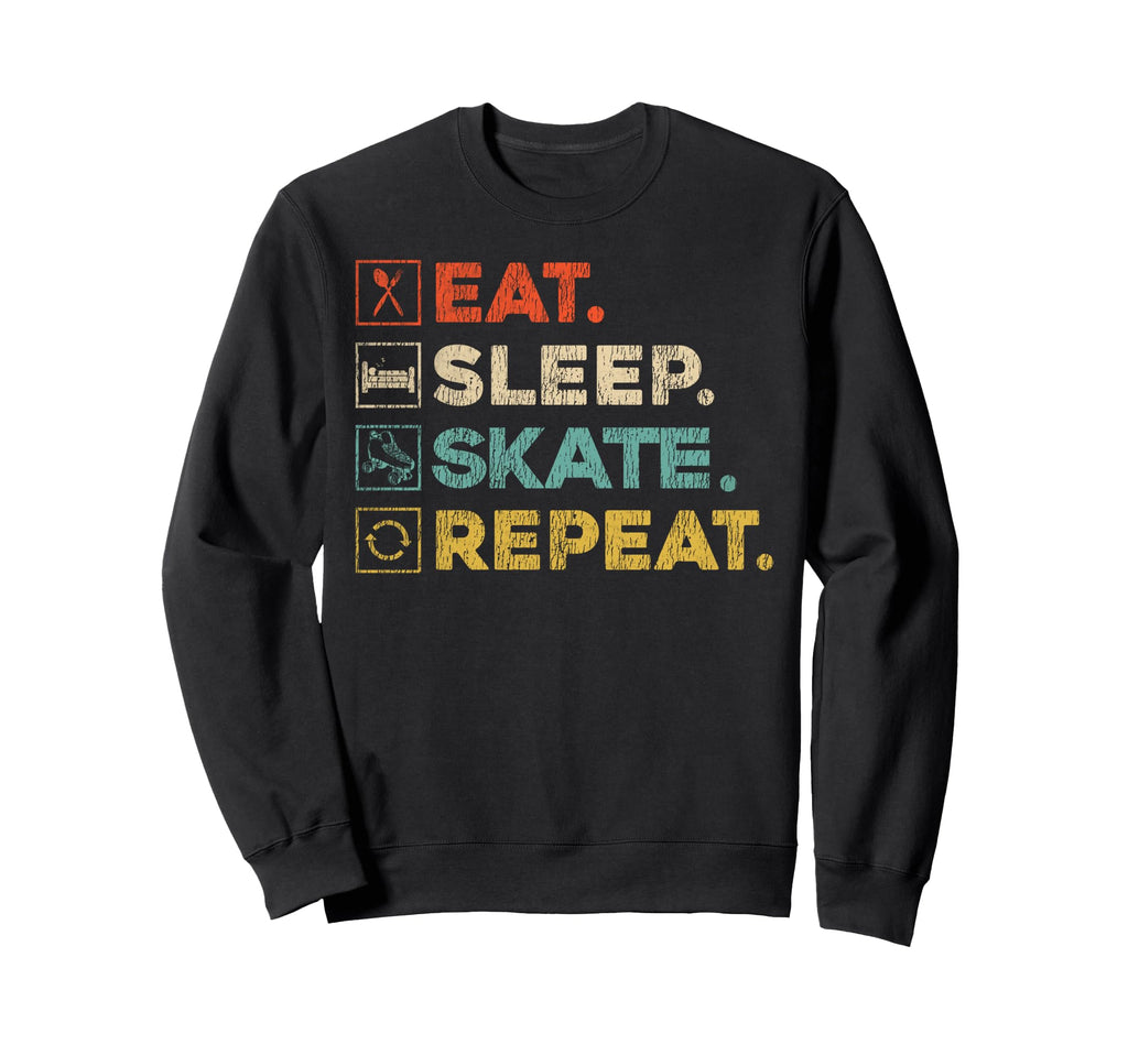 Roller Skating Skate 1970S Eat Sweatshirt - Casual Everyday Wear Unisex - T-Shirt, Sweatshirt, Hoodie