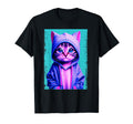 Vaporwave Aesthetic Funny Kitten 80S T-Shirt - Novelty Apparel for Adults - T-Shirt, Sweatshirt, Hoodie
