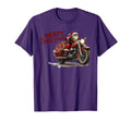 Merry Santa Riding Motorcycle Bike T-Shirt - Aesthetic Graphic Unisex - T-Shirt, Sweatshirt, Hoodie