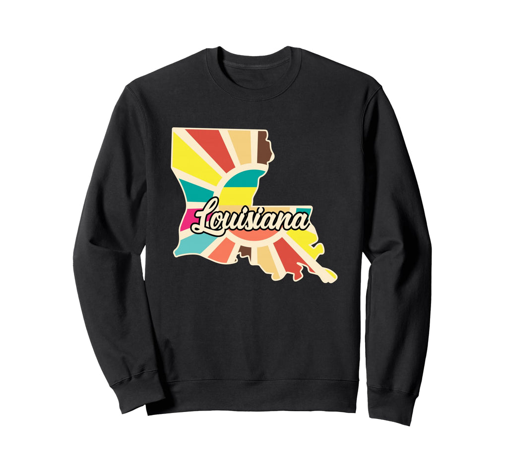 Louisiana Colorful Pride State Outline Sweatshirt - Unique Graphic Unisex - T-Shirt, Sweatshirt, Hoodie