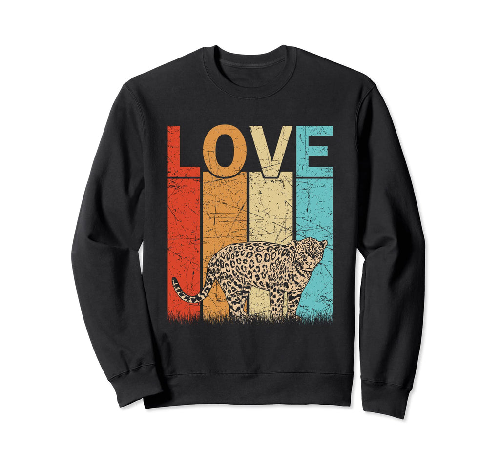 Love Jaguar 70S Distressed Jaguar Lover Sweatshirt - Novelty Apparel Unisex - T-Shirt, Sweatshirt, Hoodie