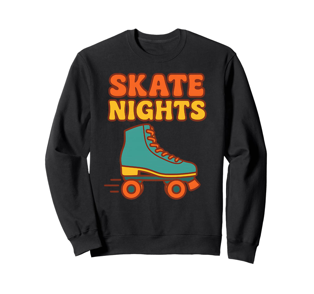 Skate Nights Roller Skating Sweatshirt - Trendy Graphic for Adults - T-Shirt, Sweatshirt, Hoodie