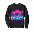 80S Vaporwave Synthwave Palm Tree Sweatshirt - Unique Graphic Unisex - T-Shirt, Sweatshirt, Hoodie