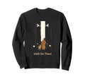 Walk Peace Buddhist Monk And Dog Sweatshirt - Trendy Graphic Unisex - T-Shirt, Sweatshirt, Hoodie