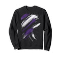 Purple And Black Brushstrokes Sweatshirt - Unique Graphic for Adults - T-Shirt, Sweatshirt, Hoodie