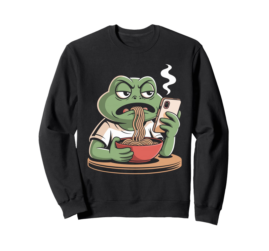 Ramen Frog Aesthetic Sweatshirt - Aesthetic Graphic Men Women - T-Shirt, Sweatshirt, Hoodie