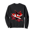 Block Art Red Black Roller Skating Sweatshirt - Custom Art Print for Adults - T-Shirt, Sweatshirt, Hoodie