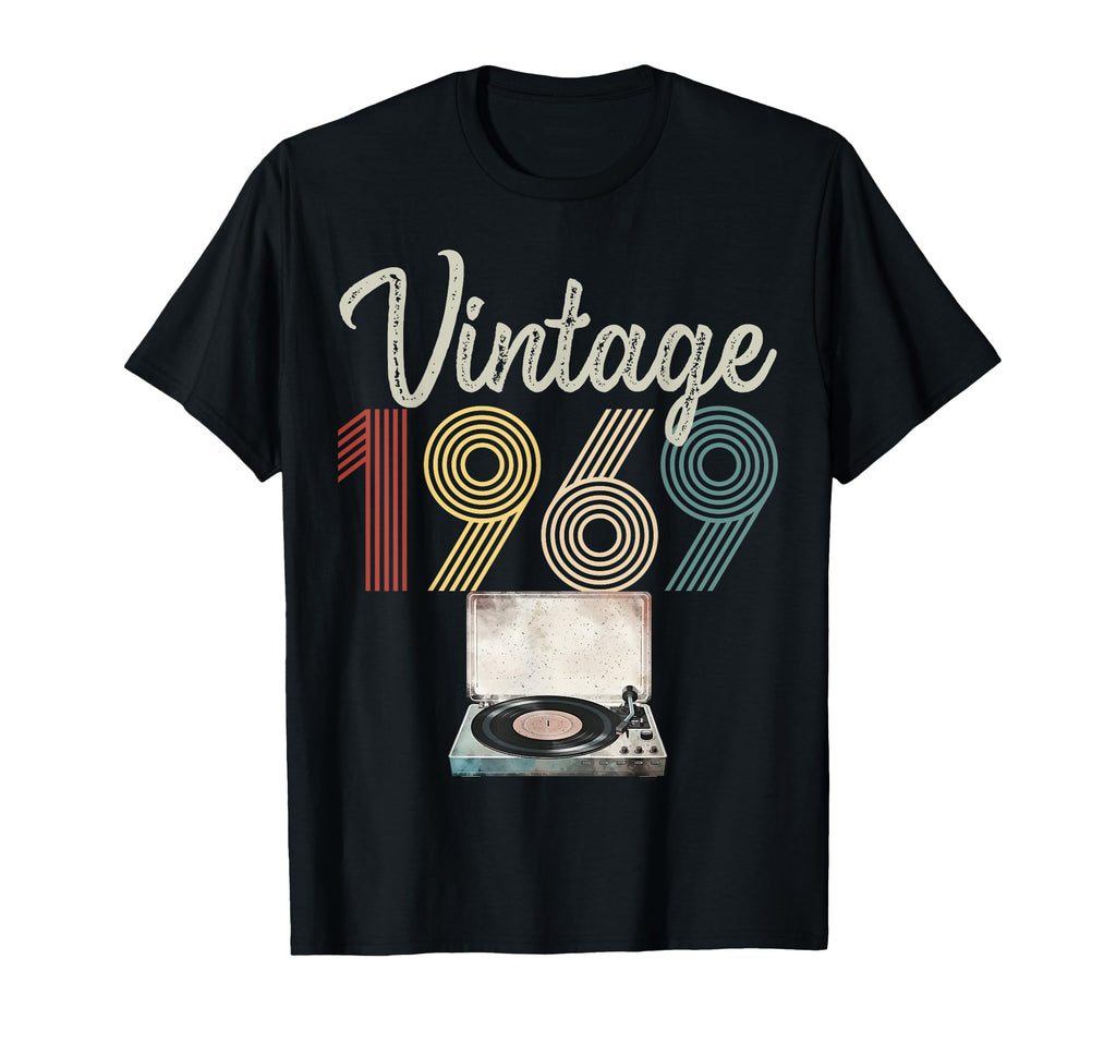 1969 Born 1969 Vinyl Record Player T-Shirt - Trendy Graphic for Adults - T-Shirt, Sweatshirt, Hoodie