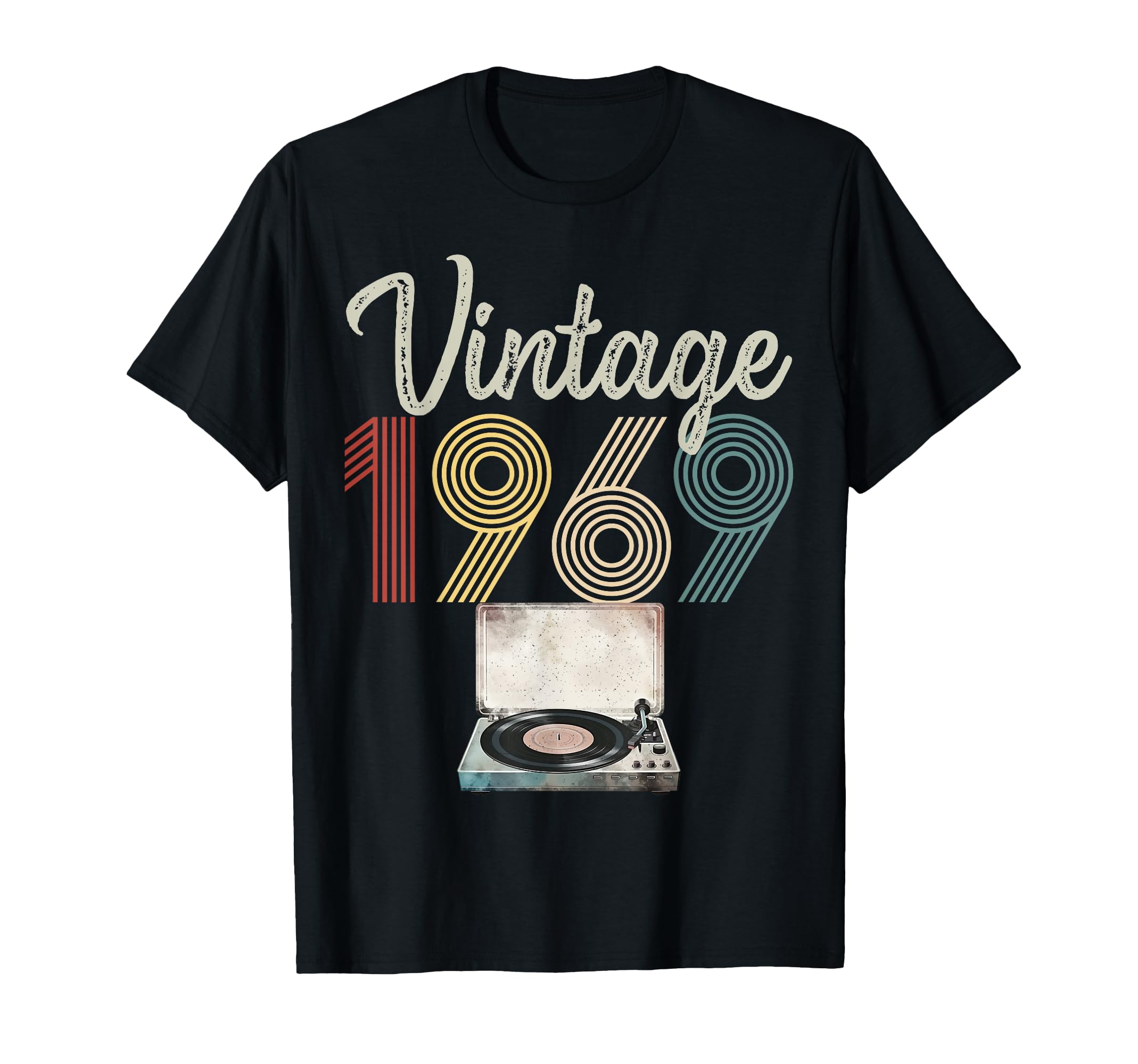 1969 Born 1969 Vinyl Record Player T-Shirt - Trendy Graphic for Adults - T-Shirt, Sweatshirt, Hoodie