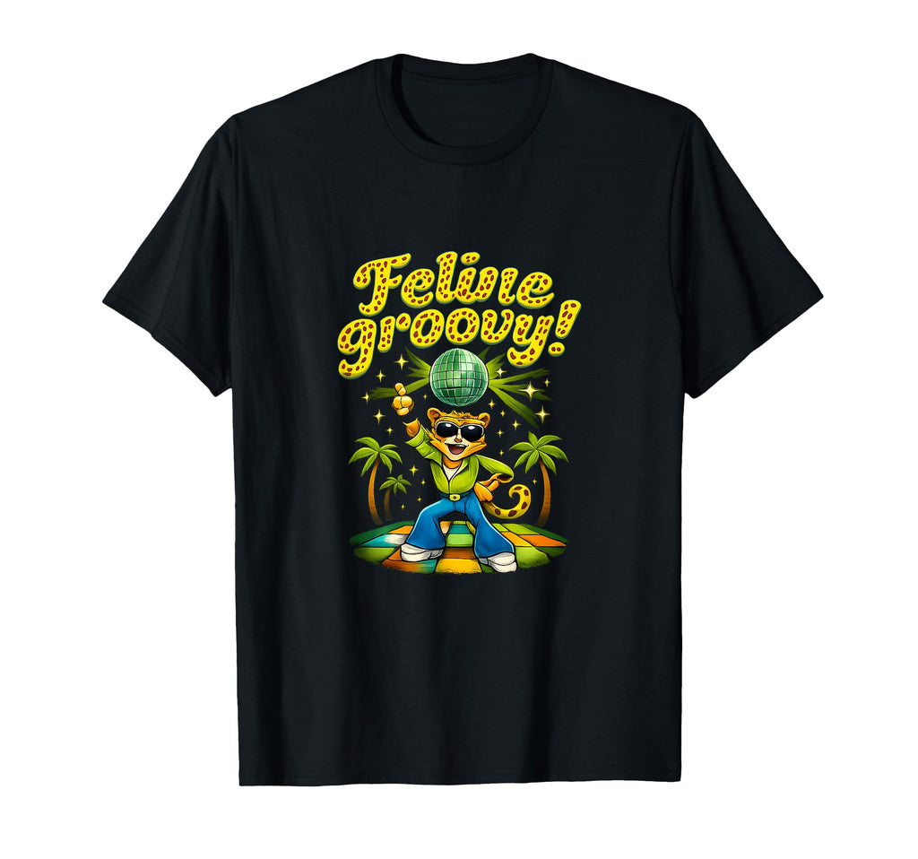 Feline Groovy Jaunty Jaguar Disco Dance T-Shirt - Trendy Graphic for Adults - T-Shirt, Sweatshirt, Hoodie