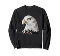 Eagle Flying Eagle Biker Sweatshirt - Minimalist Print for Adults - T-Shirt, Sweatshirt, Hoodie