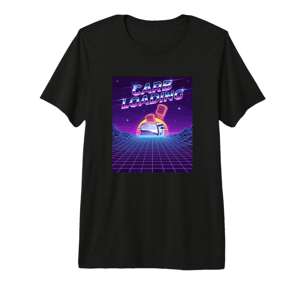 Carb Loading Synthwave Toaster 80S Tri T-Shirt - Unique Graphic Unisex - T-Shirt, Sweatshirt, Hoodie
