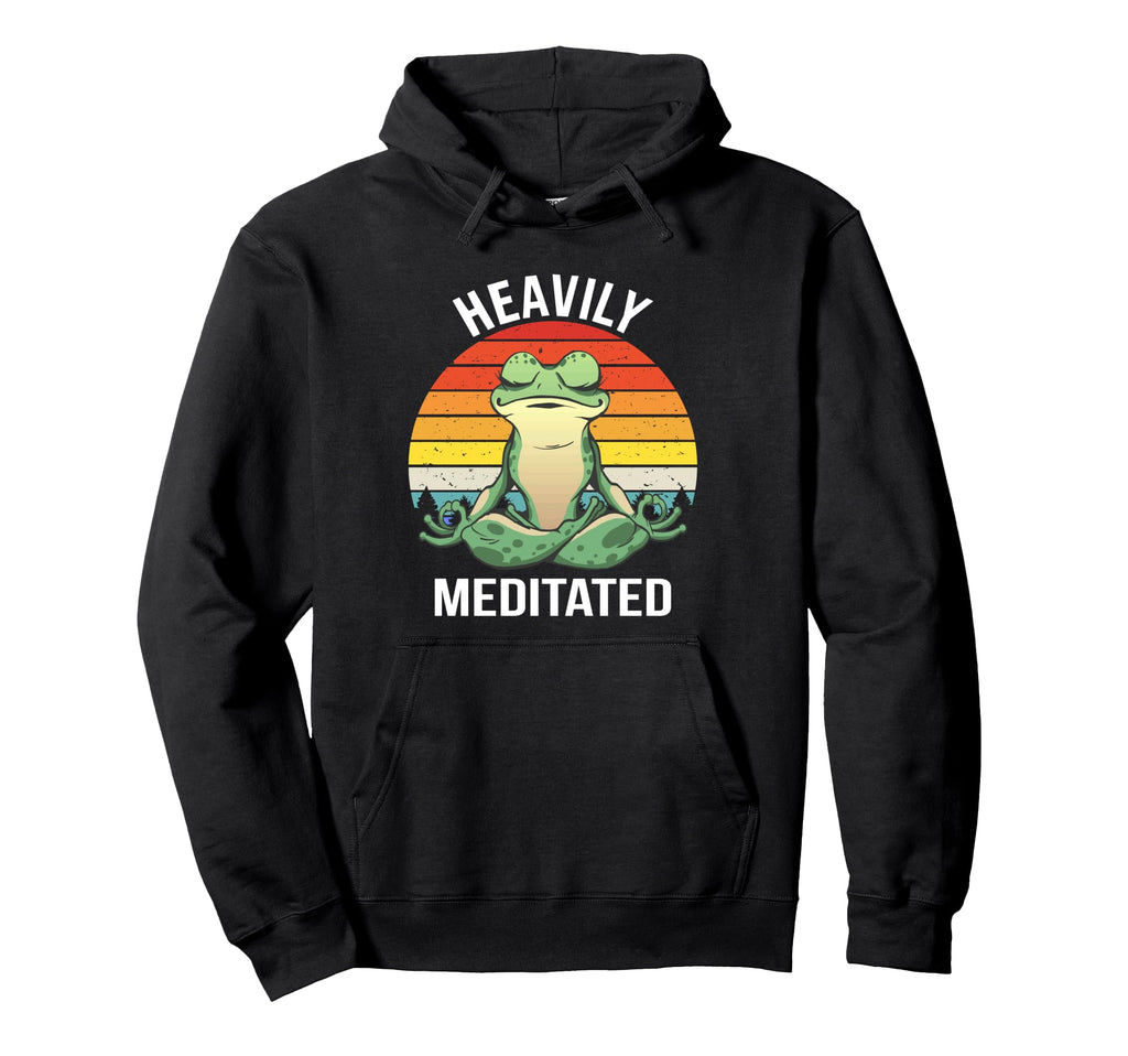 Heavily Meditated Yoga Meditation Hoodie - Casual Everyday Wear for Adults - T-Shirt, Sweatshirt, Hoodie