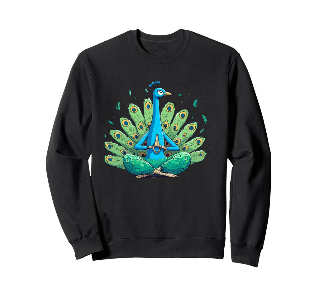 Meditation Peacock Yoga Pose Sweatshirt - Fun Novelty Design Men Women - T-Shirt, Sweatshirt, Hoodie