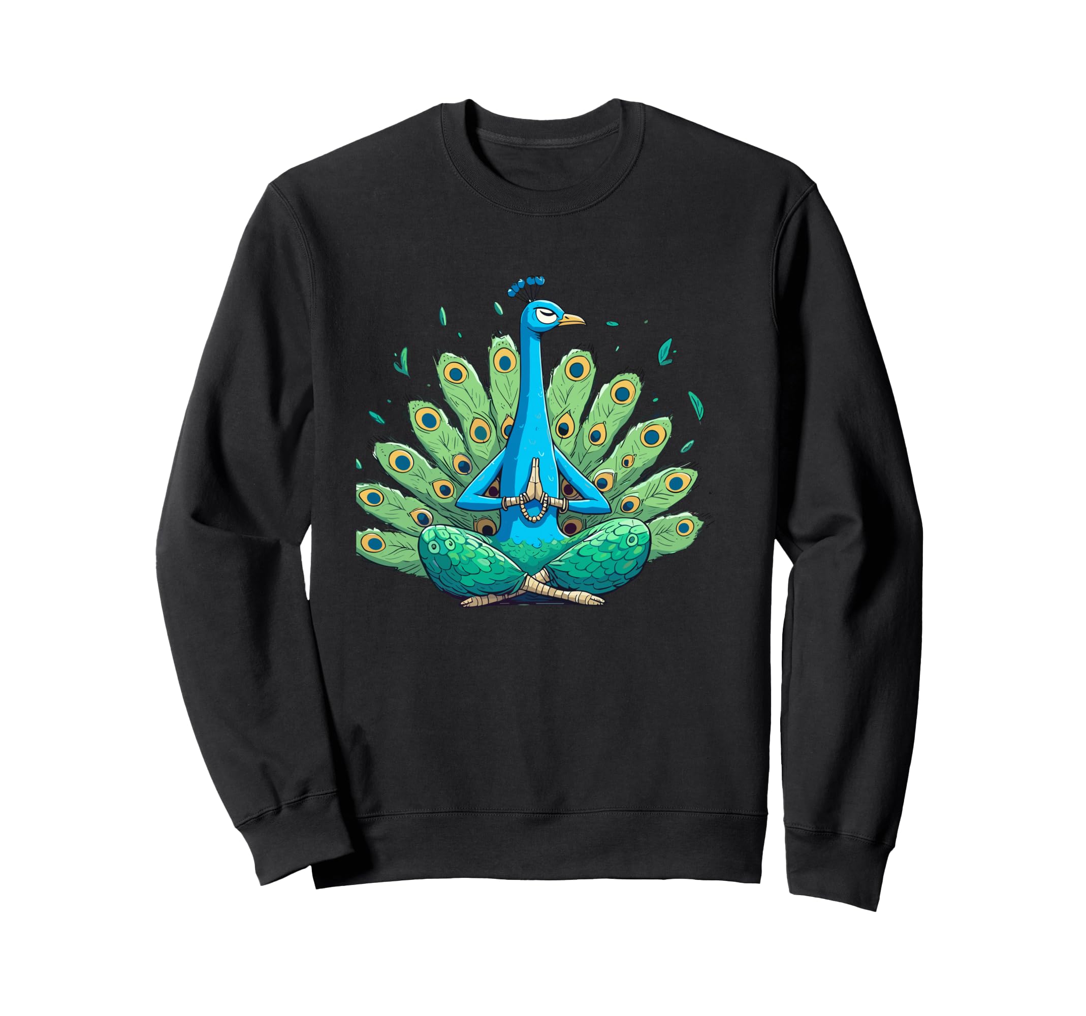 Meditation Peacock Yoga Pose Sweatshirt - Fun Novelty Design Men Women - T-Shirt, Sweatshirt, Hoodie