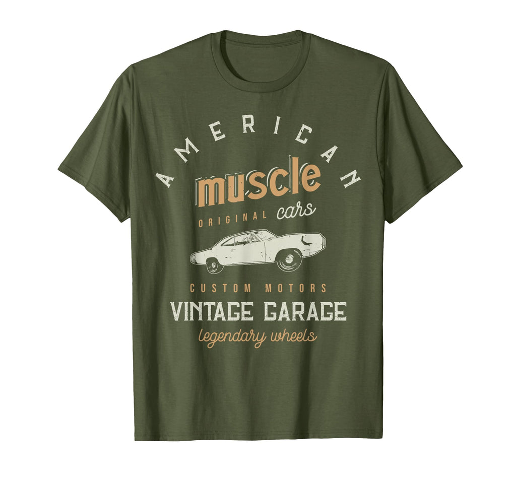 American Muscle Cars Garage T-Shirt - Minimalist Print Men Women - T-Shirt, Sweatshirt, Hoodie